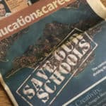 Aerial view of the Island on the front cover of The Independent's education pull out section