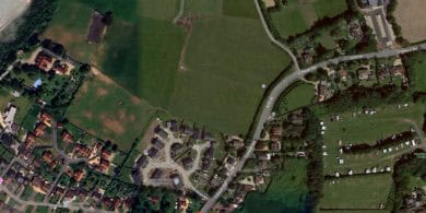 Aerial view of spring hill, colwell