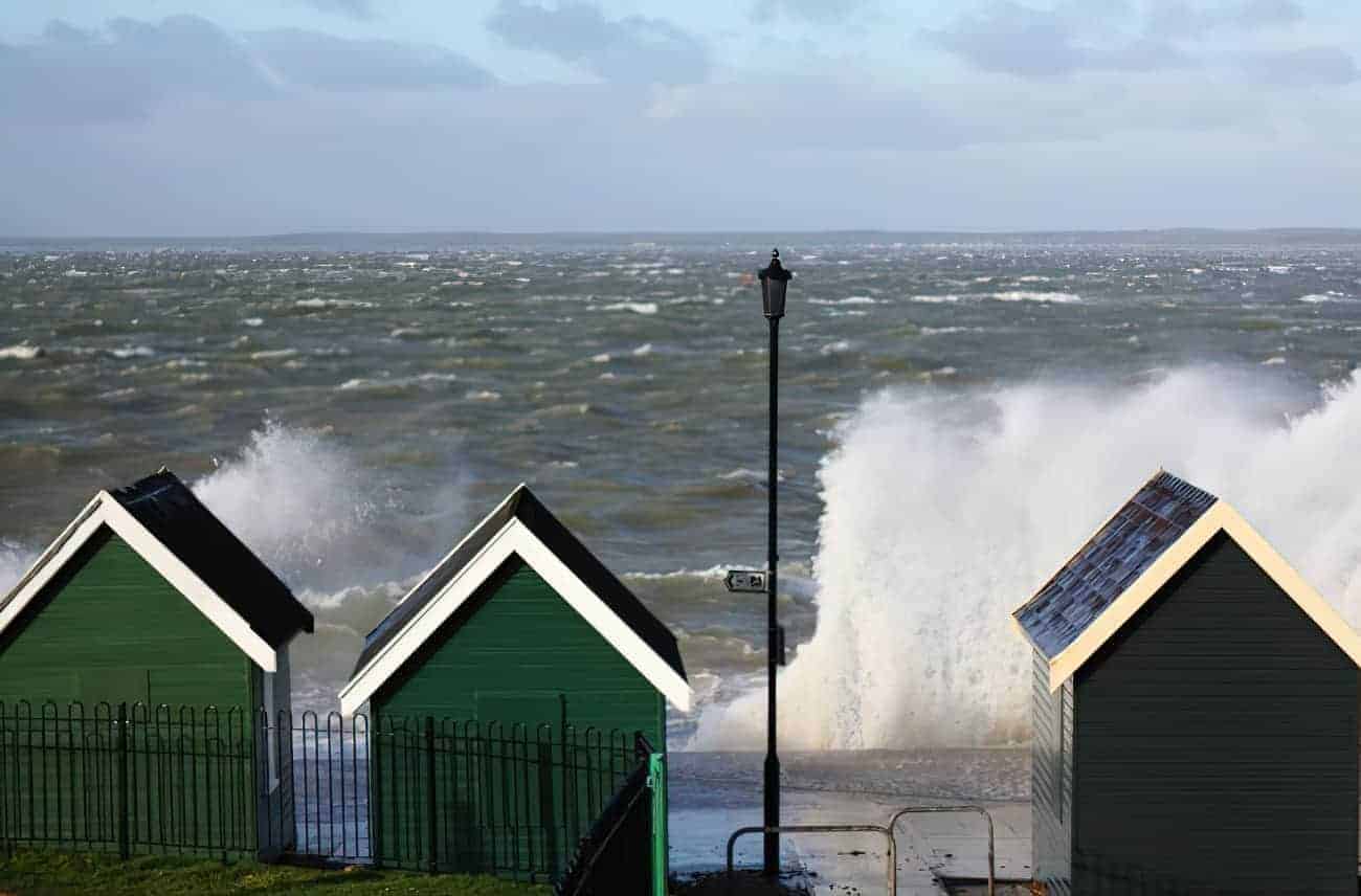 Stormy sea at gurnard