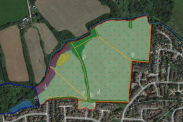 Aerial view of Sylvan Drive plans