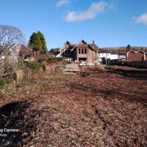 The back of The Worsley site prior to scaffolding being erected © Andrew John Sim