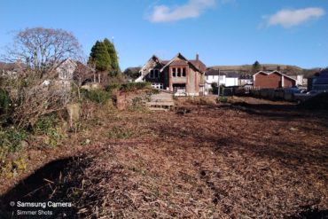 The back of The Worsley site prior to scaffolding being erected © Andrew John Sim