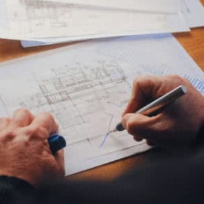 architect working on plans