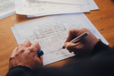 architect working on plans