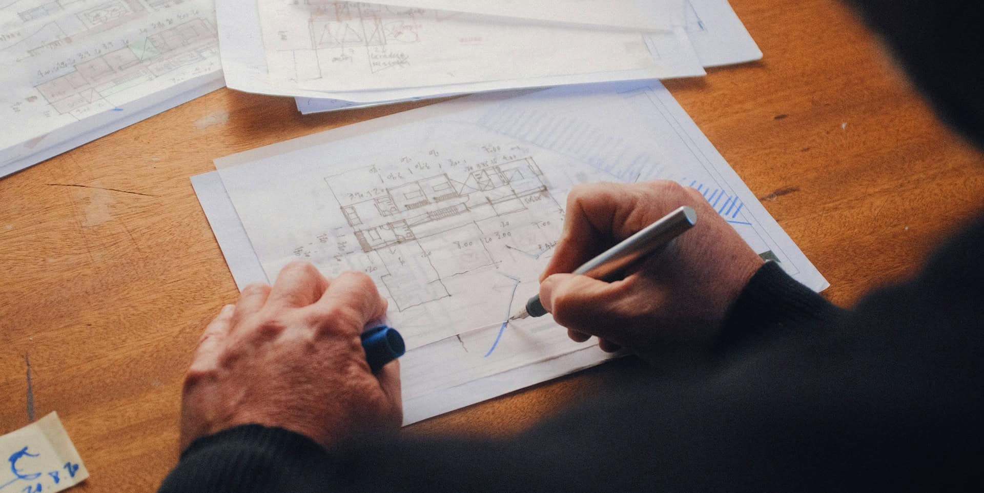 architect working on plans