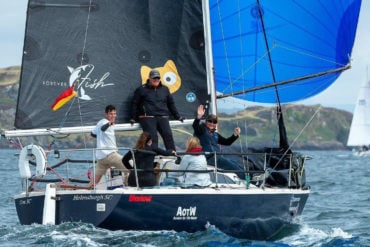 Autism on the Water members sailing a yacht off the Island