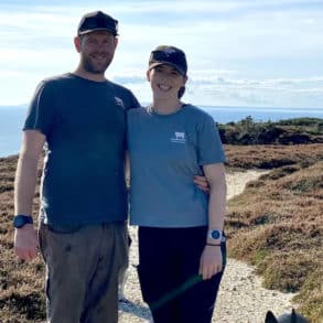 Tenant farmers, James and Becca on Headon Warren