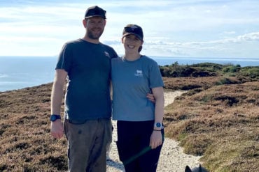 Tenant farmers, James and Becca on Headon Warren