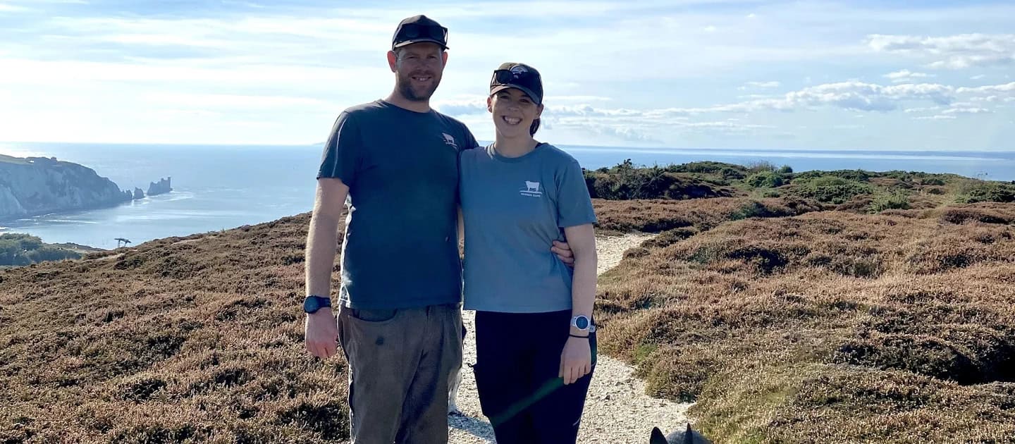 Tenant farmers, James and Becca on Headon Warren