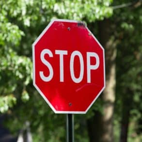 stop road sign