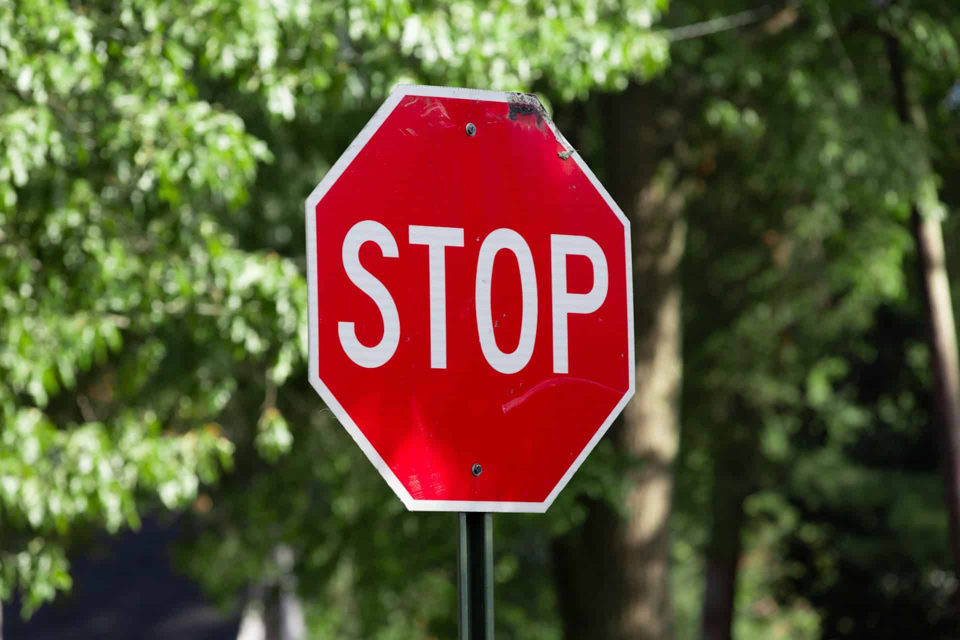 stop road sign