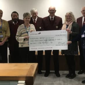 giant cheque Presentation to Admiral nurses at Quay Arts