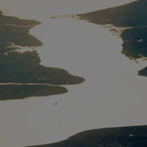 Aerial view of the Island and Hampshire