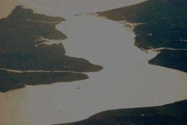 Aerial view of the Island and Hampshire