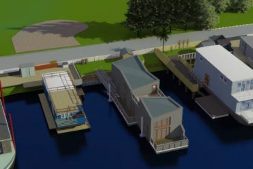 Render of the proposed houseboat