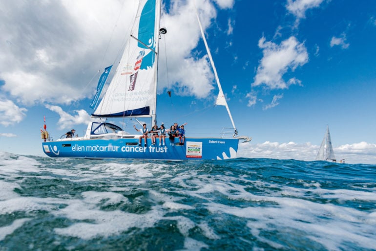 Children sailing with ellen macarthur cancer trust