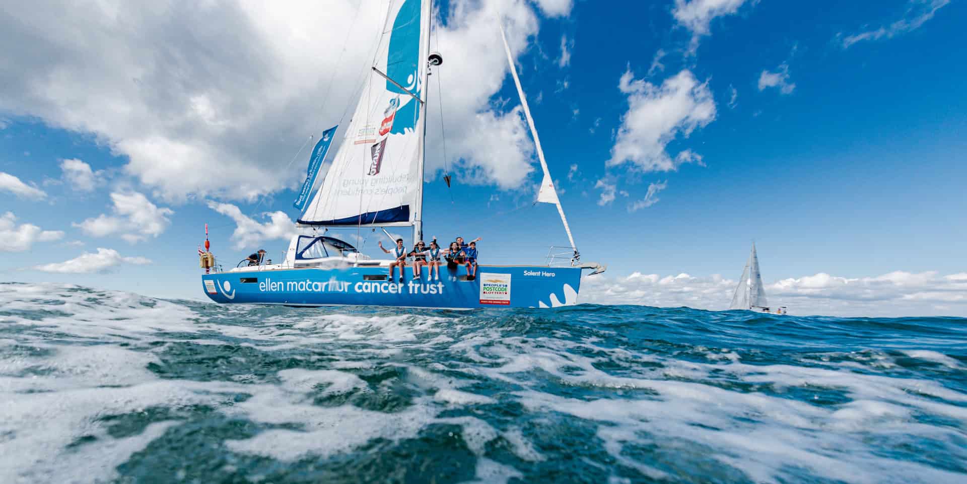 Children sailing with ellen macarthur cancer trust