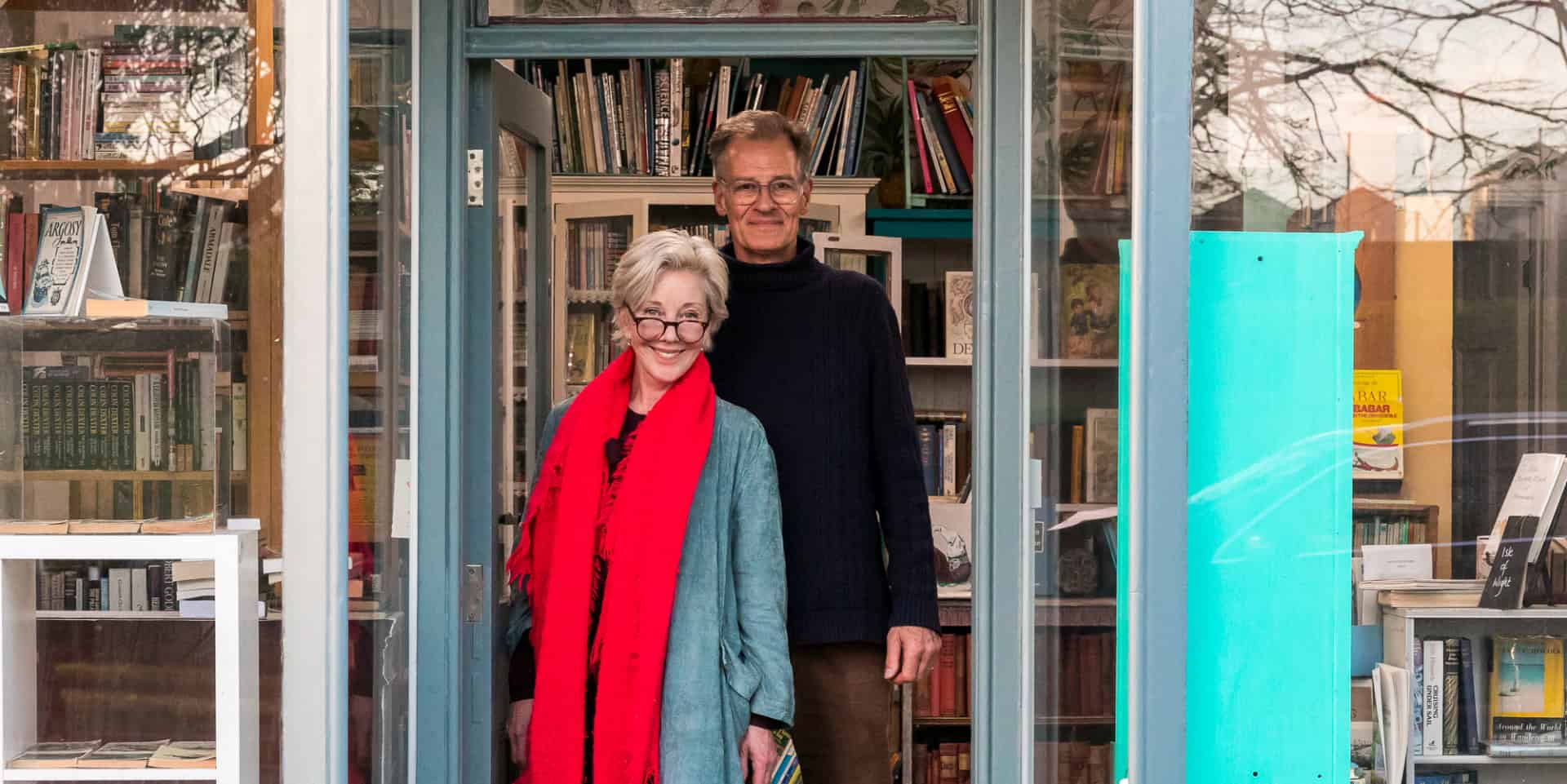 Gail and Nick at the bookshop