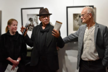 Left, Shelley Hasseldine Producer of One Step Closer, Middle Marco Sanges Photographer, Right Julian Bell President of Dimbola Museum & Galleries and Grandson of Vanessa Bell