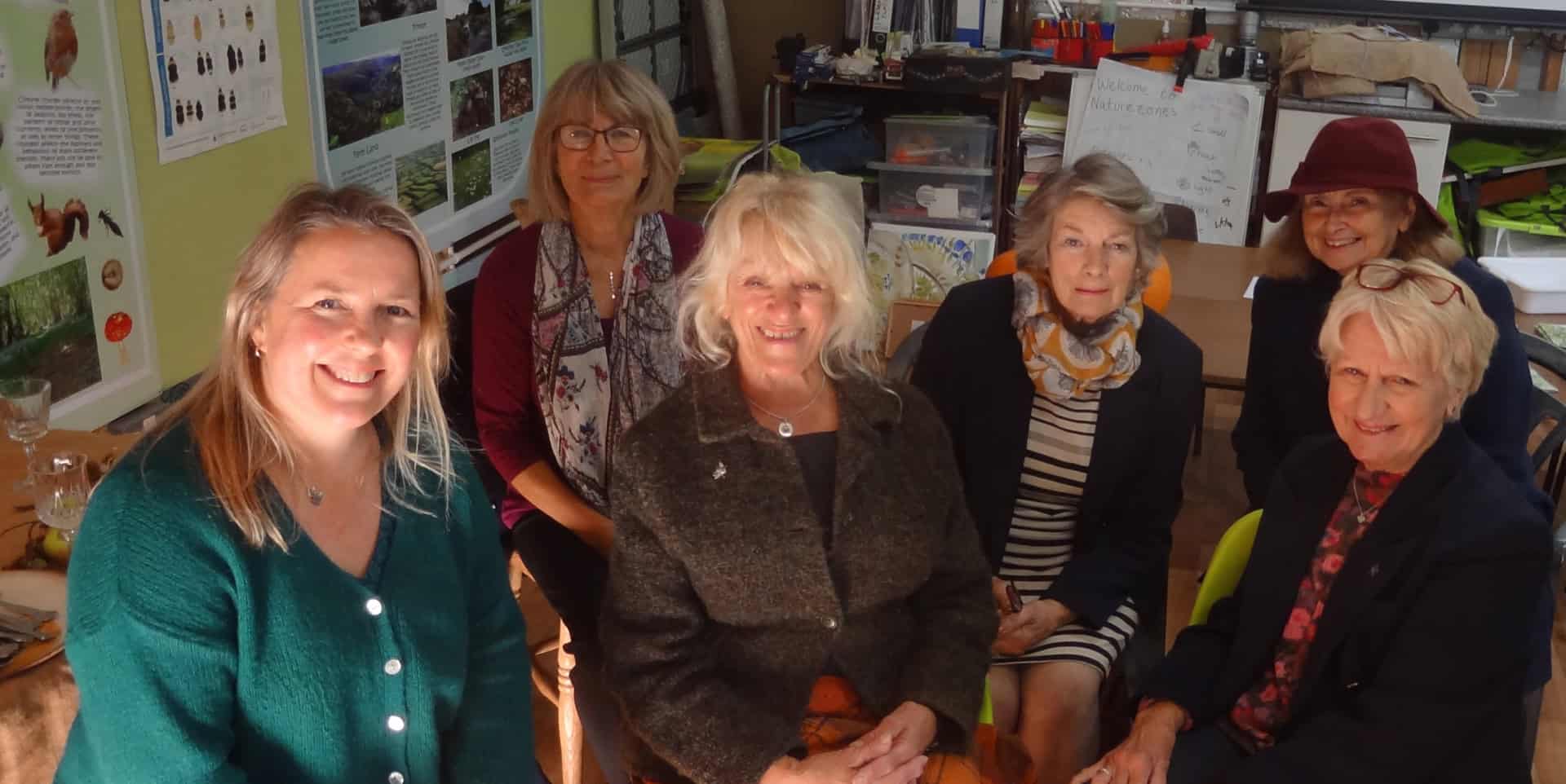 Trustees Holly Squires, Laura Mc Burnie, Angela Hewitt BEM, Susan Waldron, Friend of Naturezones