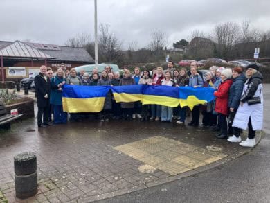 Ukrainian residents remember those lost in war