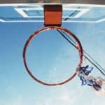 basketball ring (zero) and broken net (net)