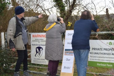 Bird watchers at Harbour Farm