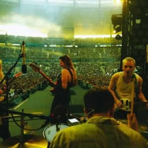 Coach Party performing at a stadium in France