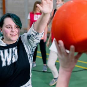 Women playing netball