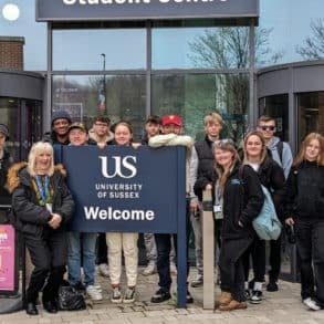 Students at the venue