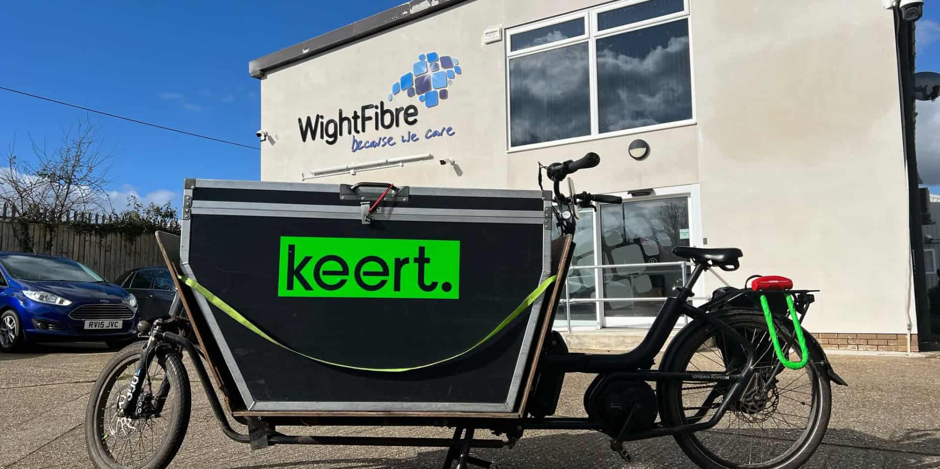 Keert cargo bike at Wightfibre