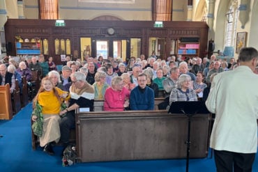 Audience at the church concert