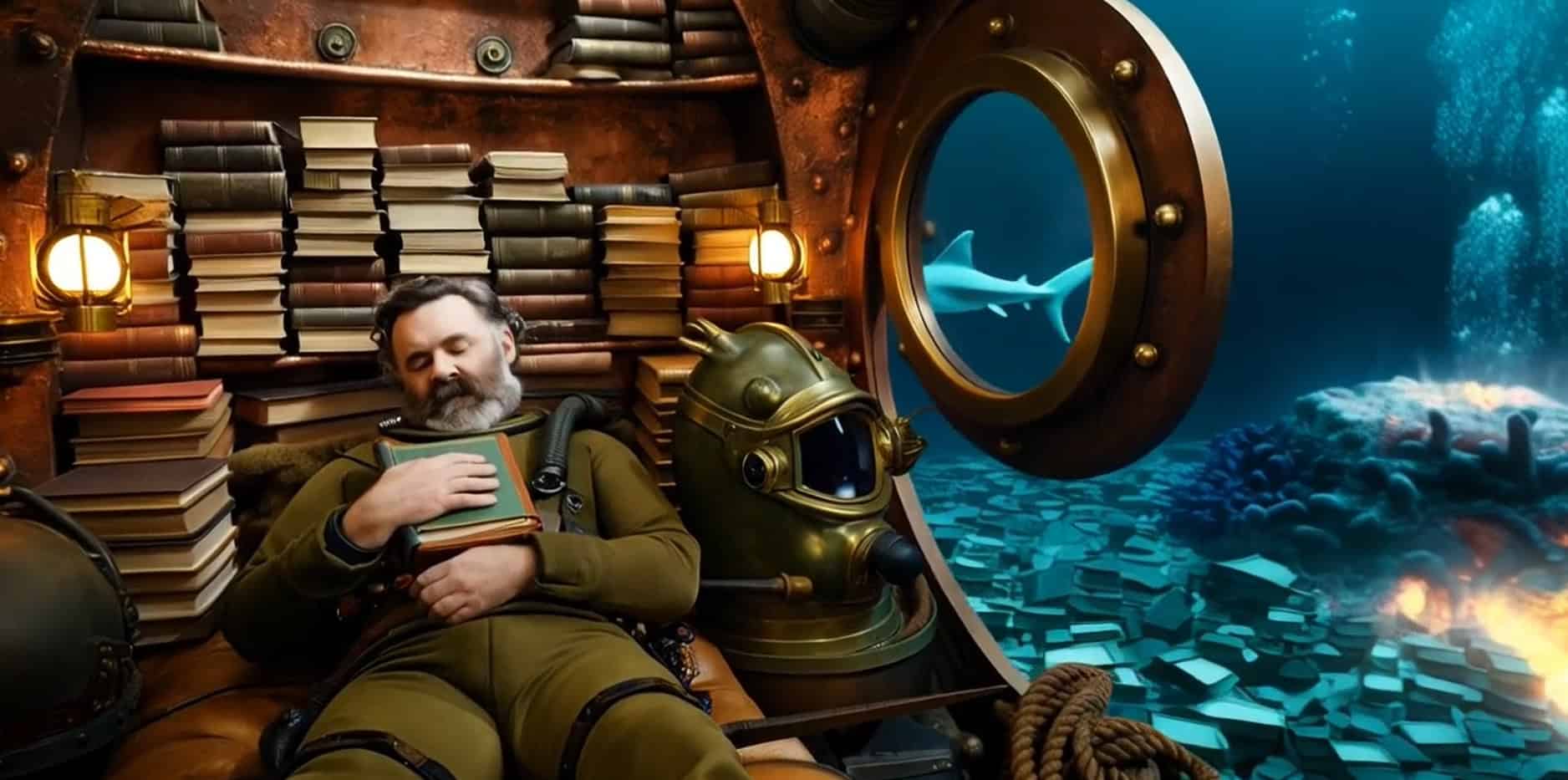 Paul Armfield sleeping in a submarine - Paradox Paul