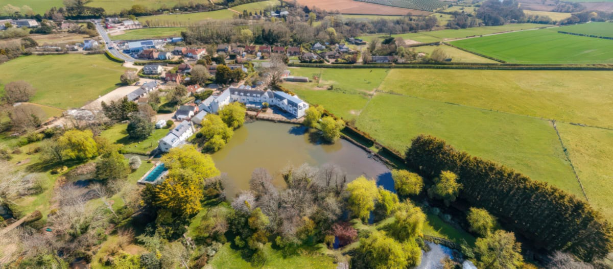 aerial view of blackwater mill