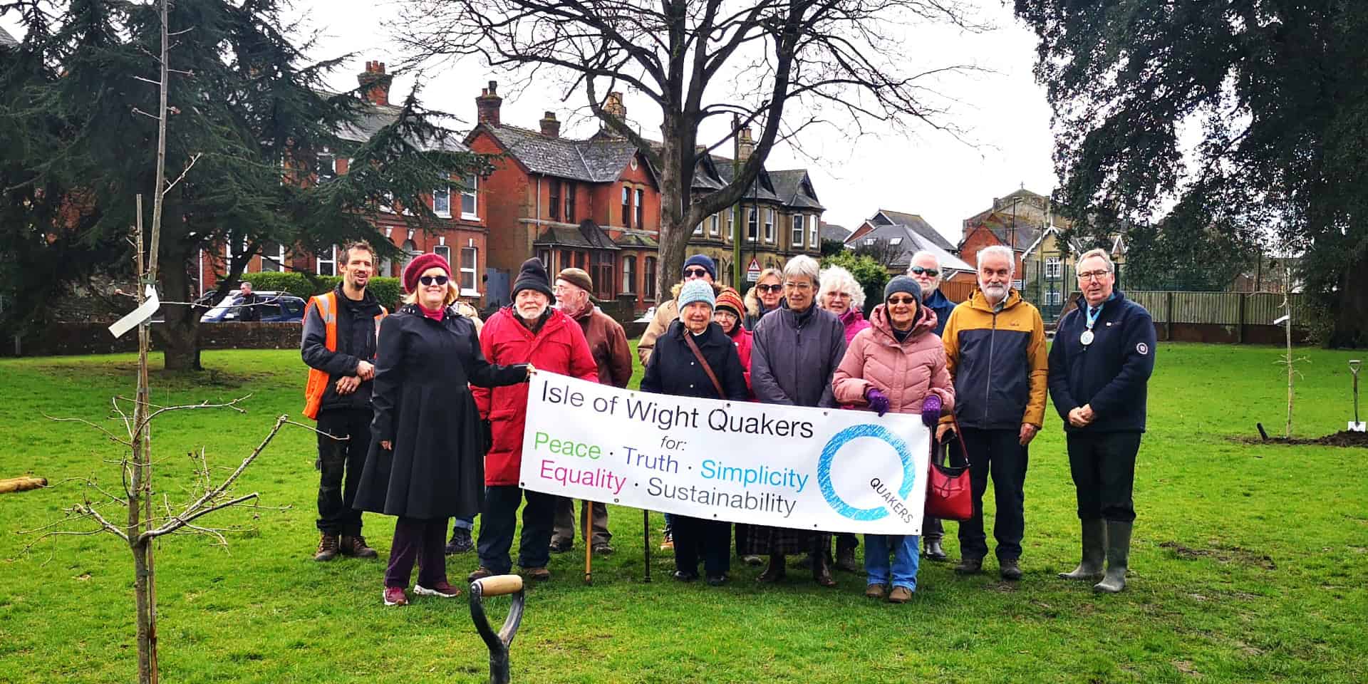 quaker oaks being planted