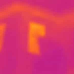 thermal imaging of house in winter