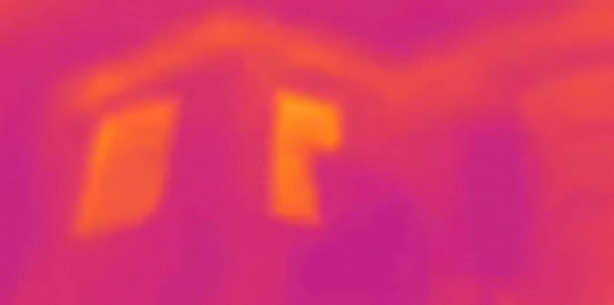 thermal imaging of house in winter