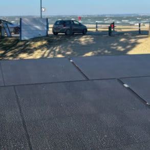 solar panels outside waterside pool