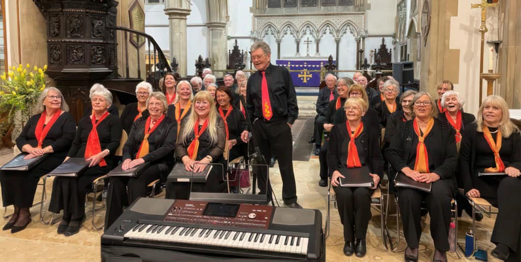 The Phoenix Choir at April 2025 Newport MInster concert