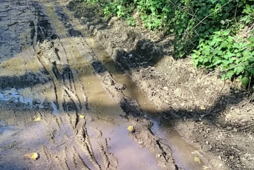 muddy cycle Shanklin to Wroxall track