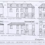 Drawings of new roof at the property, 119 High Street in Ryde