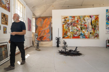 Artwork hanging at the new studios of 'art house life'