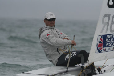Arthur Farley sailing in rough conditions at the ILCA7 World Championships 2025 in Qingdao, China
