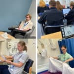 Montage of images of young people undergoing their training