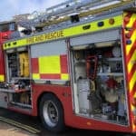 Fire engine on Ventnor seafront