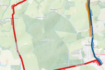 Horsebridge hill diversion map