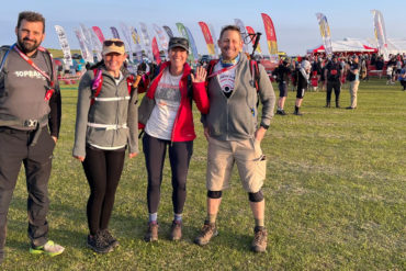 Lawrence, Mary, Sandra and Graeme at the start of their challenge