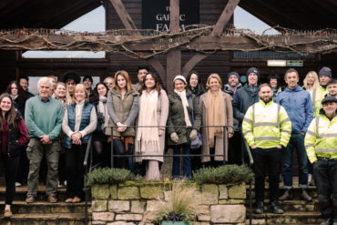 Garlic Farm Team outside the restaurant