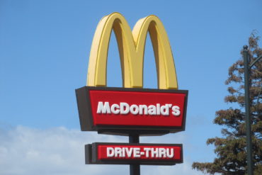 McDonalds drive-thru signage