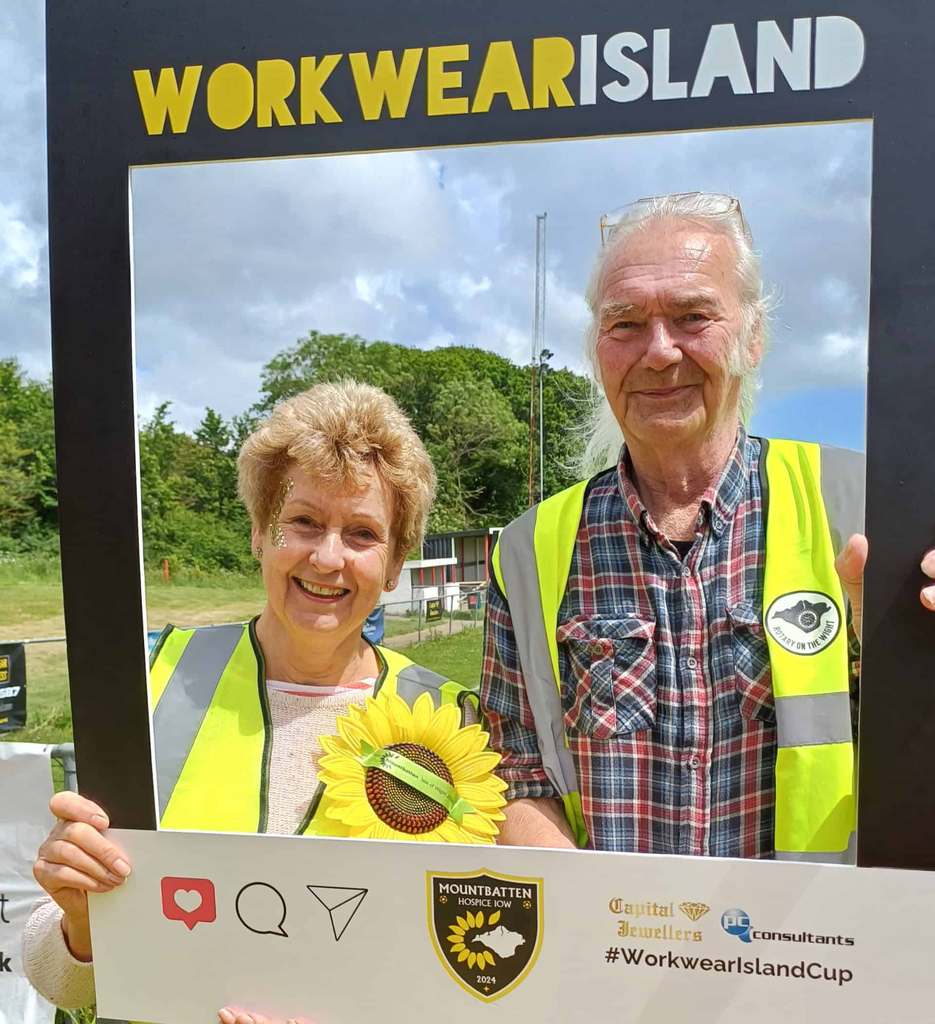 Mountbatten Volunteers at the Workwear Island charity football match